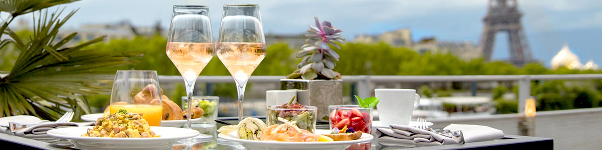 Brunch with a view of the Eiffel Tower